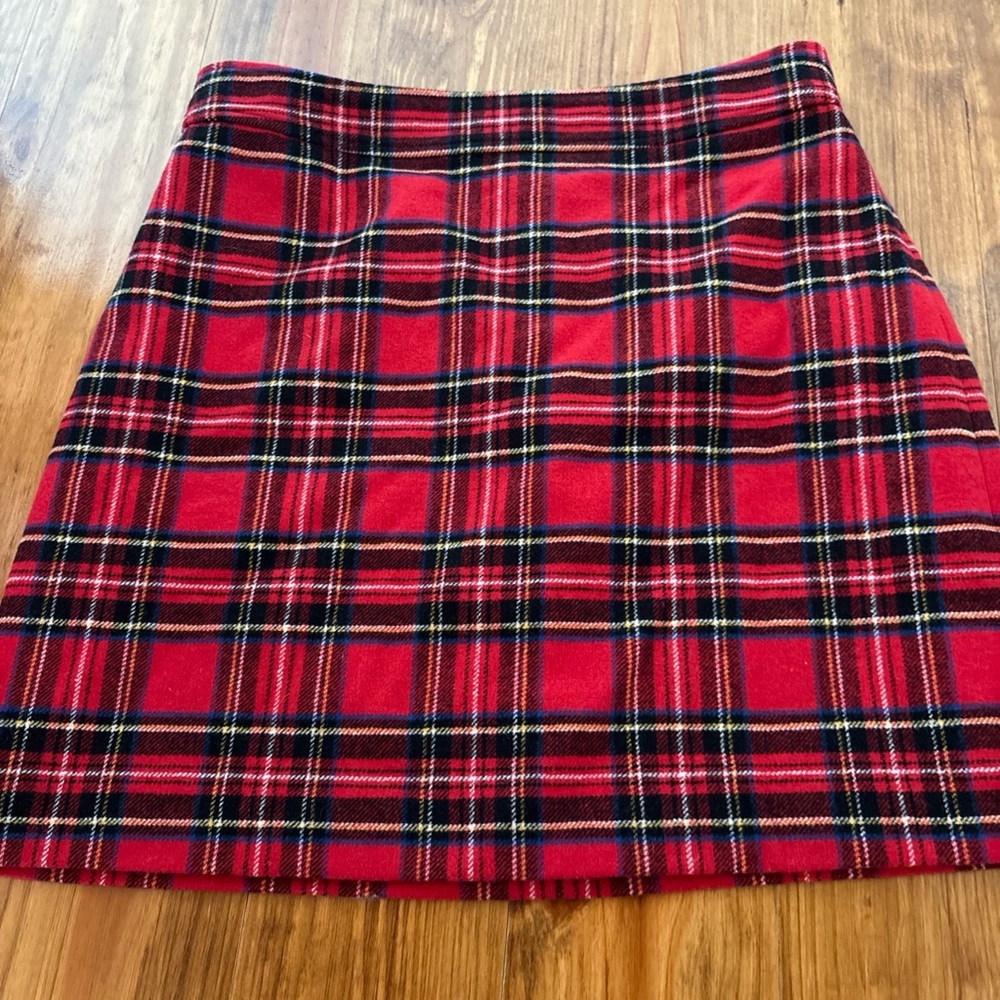 J Crew Size 12 Red Plaid Tartan Women’s Skirt